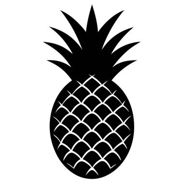 Ananas vektör çizimi. tropik meyve