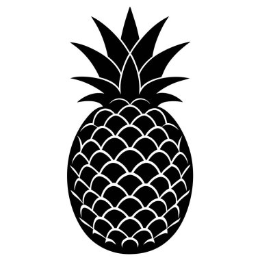 ananas meyve simgesi, ana hatlı vektör