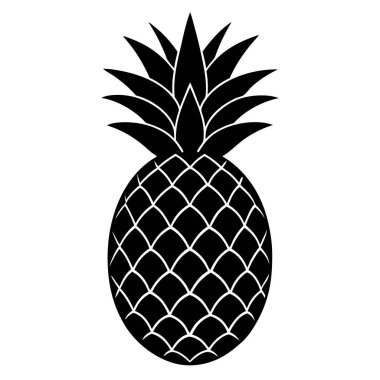 Ananas simgesi, vektör illüstrasyonu
