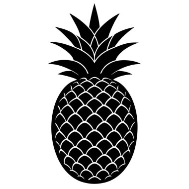 ananas meyvesi, illüstrasyon, vektör, beyaz arkaplan.