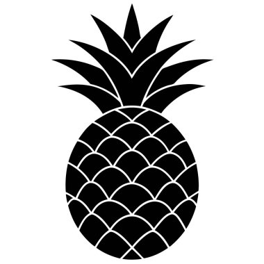 ananas ikonu vektör illüstrasyonu
