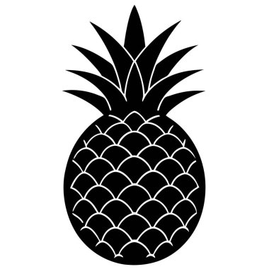 vektör ananas simgesi illüstrasyonu