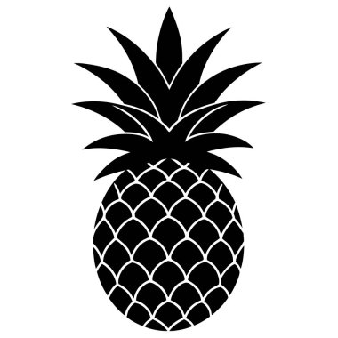 ananas meyvesi, illüstrasyon, vektör, beyaz arka planda izole edilmiş.