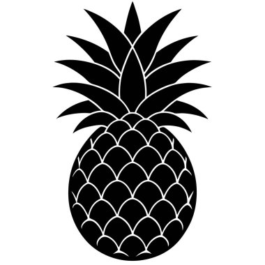 ananas meyvesi, illüstrasyon, beyaz arkaplanda vektör.