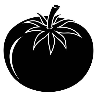 Domates. Web simgesi basit illüstrasyon