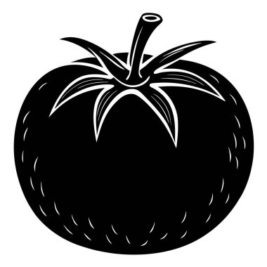 Siyah domatesin vektör çizimi