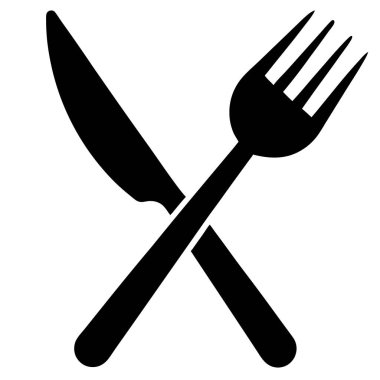 çatal ve bıçak, illüstrasyon, vektör, beyaz arkaplanda