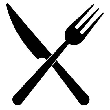 çapraz çatal simgesi vektör illüstrasyonu
