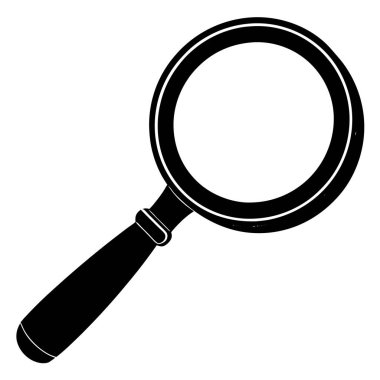 Beyaz arkaplanda büyütme cam simgesi