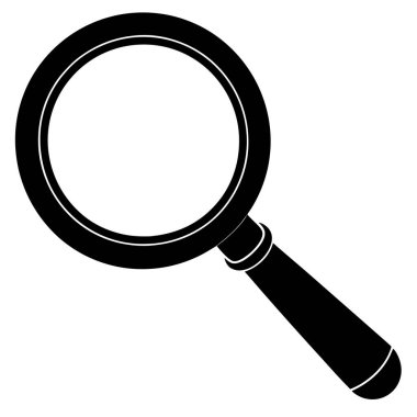 Beyaz arkaplanda büyütme cam simgesi