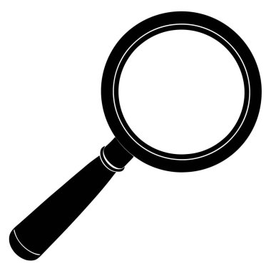 Büyüteç simgesi. Büyütme cam vektörünün özet çizimi