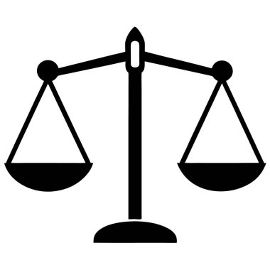denge ölçek simgesini katı biçiminde dengele