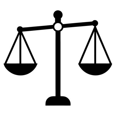 denge ölçekli vektör çizgisi simgesi tasarımı