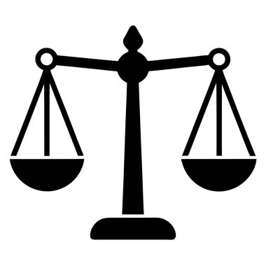 Beyaz arka plan üzerinde ölçekler simgesi