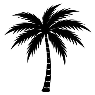 Ağaç siluetinin vektör illüstrasyonu