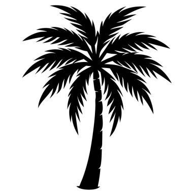 Hindistan cevizi ağacı simgesi basit vektör çizimi