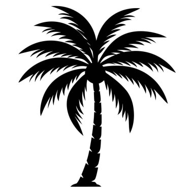 Palmiye ağacı siluet simgesi