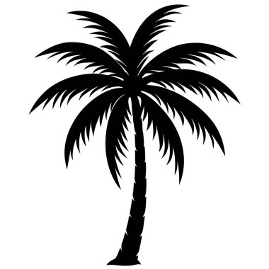 Hindistan cevizi ağacı silueti simgesi, basit biçim