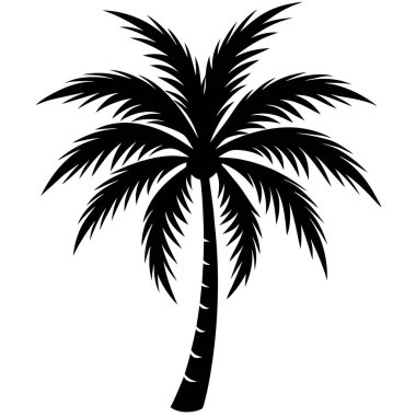 Hindistan cevizi ağacı simgesini, basit tarzı