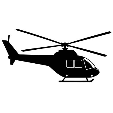 izole edilmiş helikopter simgesi vektörü