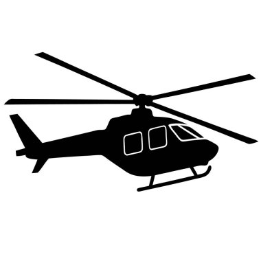 Helikopter simgesi, vektör illüstrasyonu