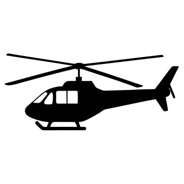 Helikopter vektör simgesi beyaz arka plan üzerinde