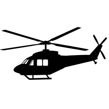 Helikopter Simgesi, basit vektör tasarımı