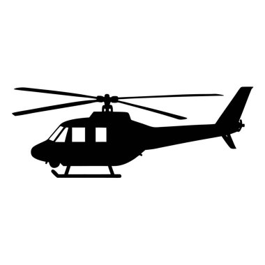 Modern helikopter simgesinin vektör çizimi