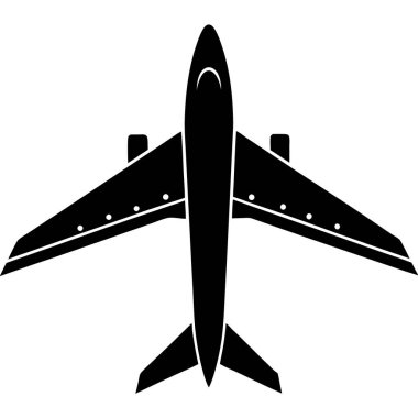 Beyaz arkaplanda uçak simgesi