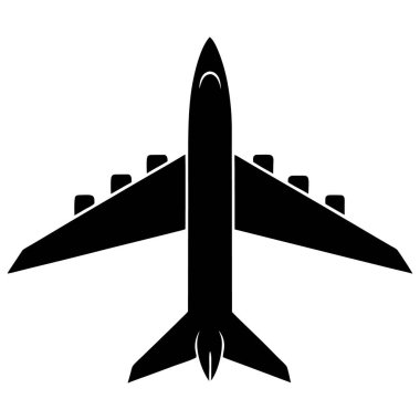 Uçak simgesi, vektör çizimi