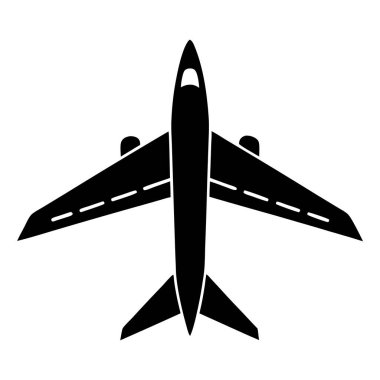 Uçak simgesi, basit vektör çizim