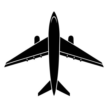 düzlem simgesi, vektör illüstrasyonu