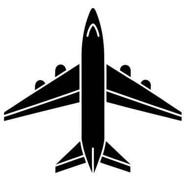 uçak ikonu vektör illüstrasyonu