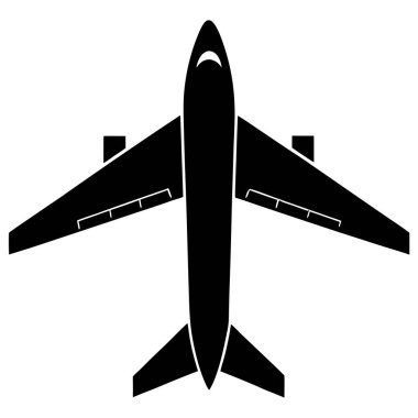 Uçak simgesinin vektör illüstrasyonu