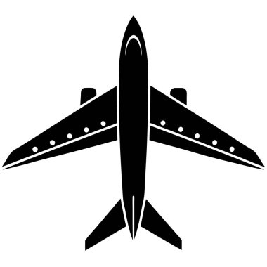 Moda tarzında izole edilmiş uçak simgesi