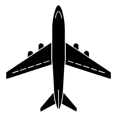 Uçak vektör simgesi. düz vektör sembolü.