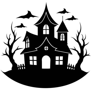 Cadılar Bayramı evi ve korkunç yarasalar.