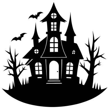 vektör Cadılar Bayramı kale silueti