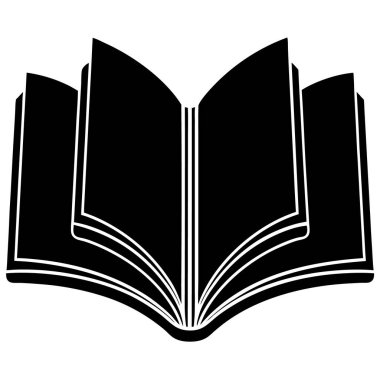 Açık sayfaları olan açık bir kitap. vektör illüstrasyonu.