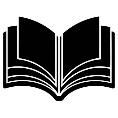 Kitap simgesi aç, vektör illüstrasyonu