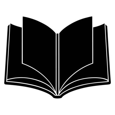 kitap açık simgesi. vektör illüstrasyonu