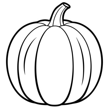 balkabağı sebze karikatürü siyah arkaplan vektör illüstrasyonunda izole