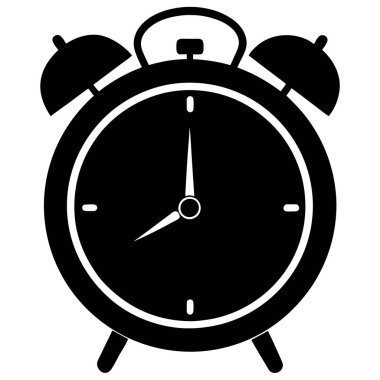 Çalar saat simgesi. Çalar saat vektör simgesi web için basit örnek