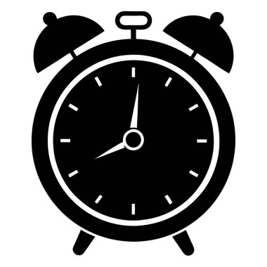 çalar saat izole simgesi