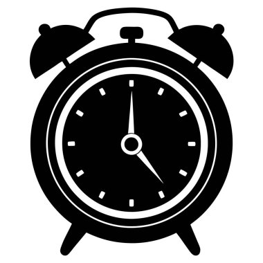 Alarm saat simgesi basit bir vektör. Alarm saati