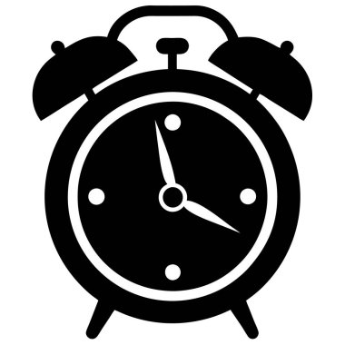 Beyaz arkaplanda alarm saati