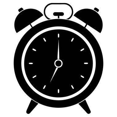 Saat simgesi. Uyarı vektörü simgesinin basit bir gösterimi