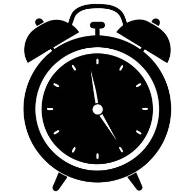 Beyaz arkaplanda alarm saati