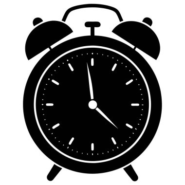 Siyah çalar saat. vektör illüstrasyon