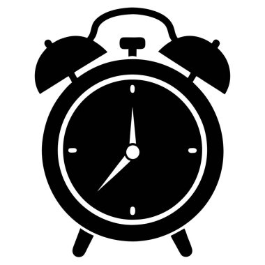 Alarm saati, vektör çizimi, düz tasarım